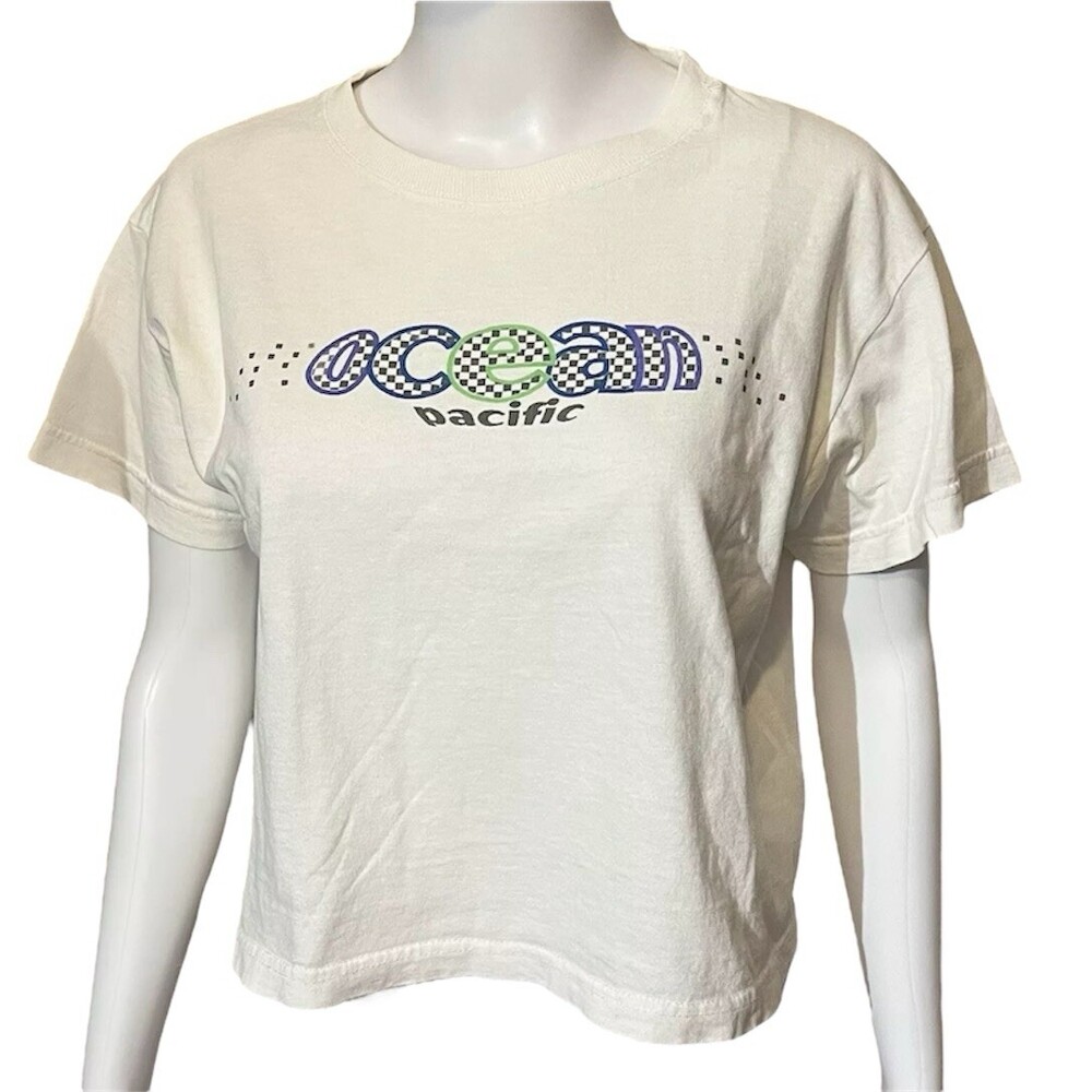 Vintage Ocean Pacific Top Womens M 80s Surf Beach Skate Cotton